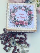 Terço de  Pétalas de Rosas Nossa Senhora da Penha