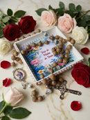 Terço de  Pétalas de Rosas Nossa Sra Penha