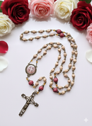 Terço de  Pétalas de Rosas São Bento