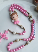 Terço Infantil Anjo mini rosa