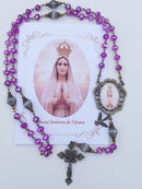 Terço das profissões Nossa Sra de Fatima  TR181 (dupla face)