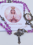 Terço das profissões Nossa Sra de Fatima  TR181 (dupla face)