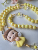 Terço Infantil Anjo mini amarelo