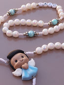 Terço Infantil Anjo mini azul