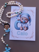 Terço Infantil Anjinho mini azul