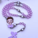 Terço Infantil Anjinho mini lilás