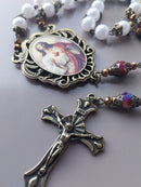 Terço Sagrado Coração de Jesus TR166 - Entremeio dupla face