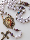 Terço Sagrado Coração de Jesus TR166 - Entremeio dupla face