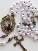 Terço Sagrado Coração de Jesus TR166 - Entremeio dupla face