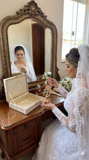 Terço de Noiva de Pérola- Bege